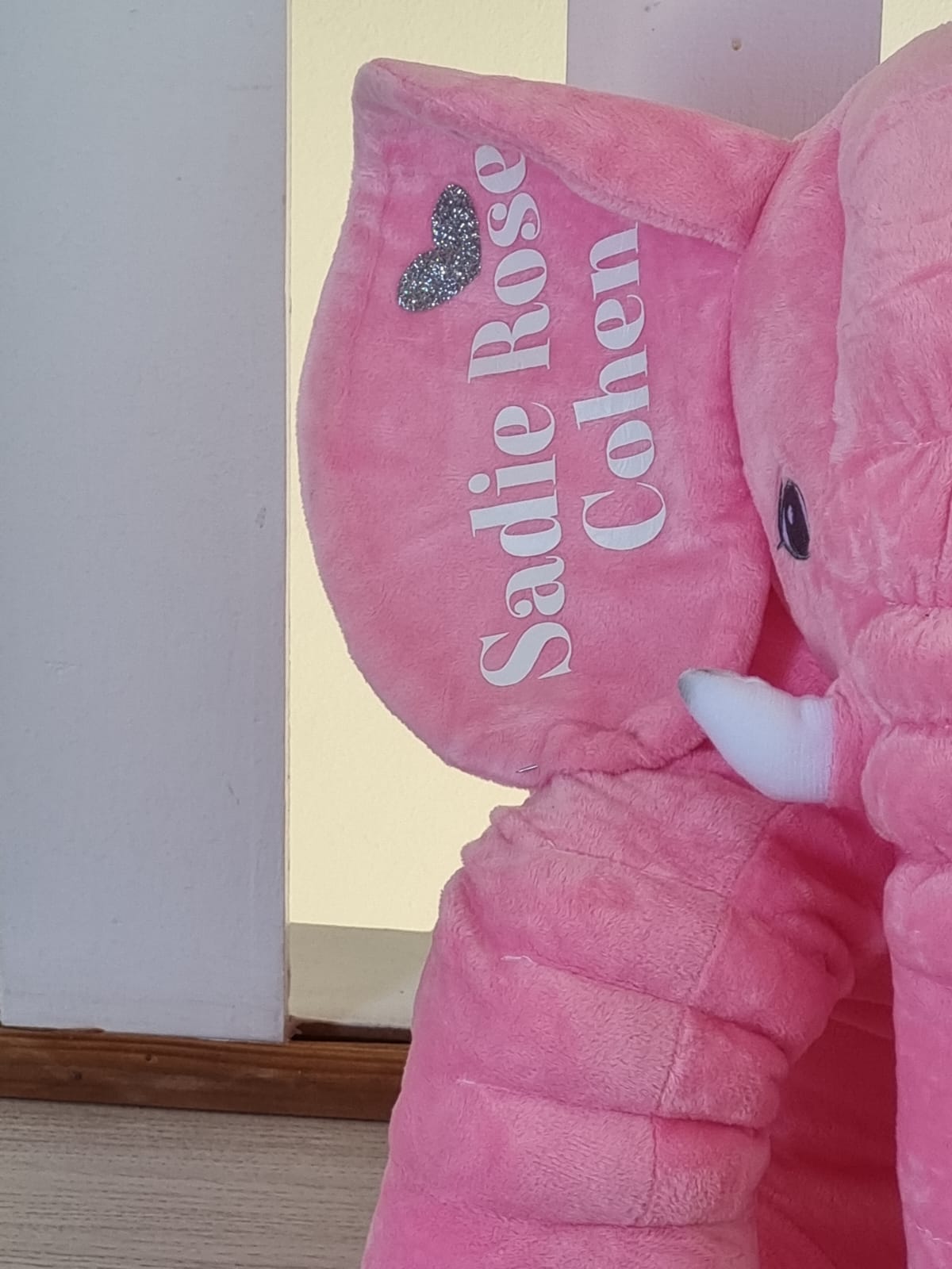 Plush animals with name and birth date