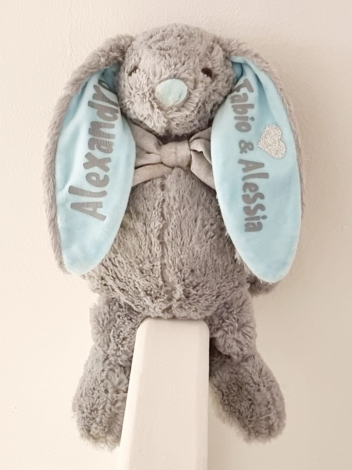 Plush animals with name and birth date