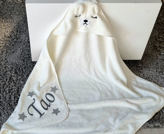 Personalised animal hooded towel