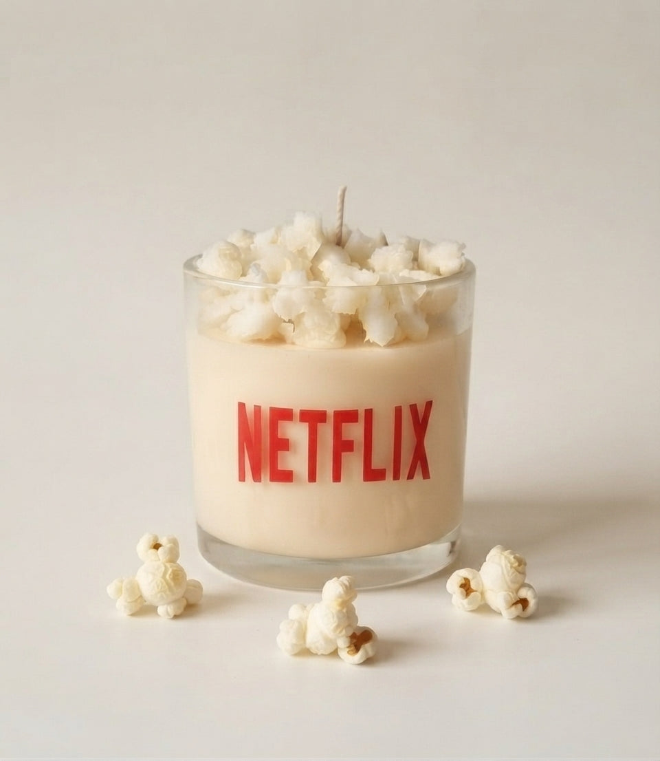 Netflix popcorn soy scented candle