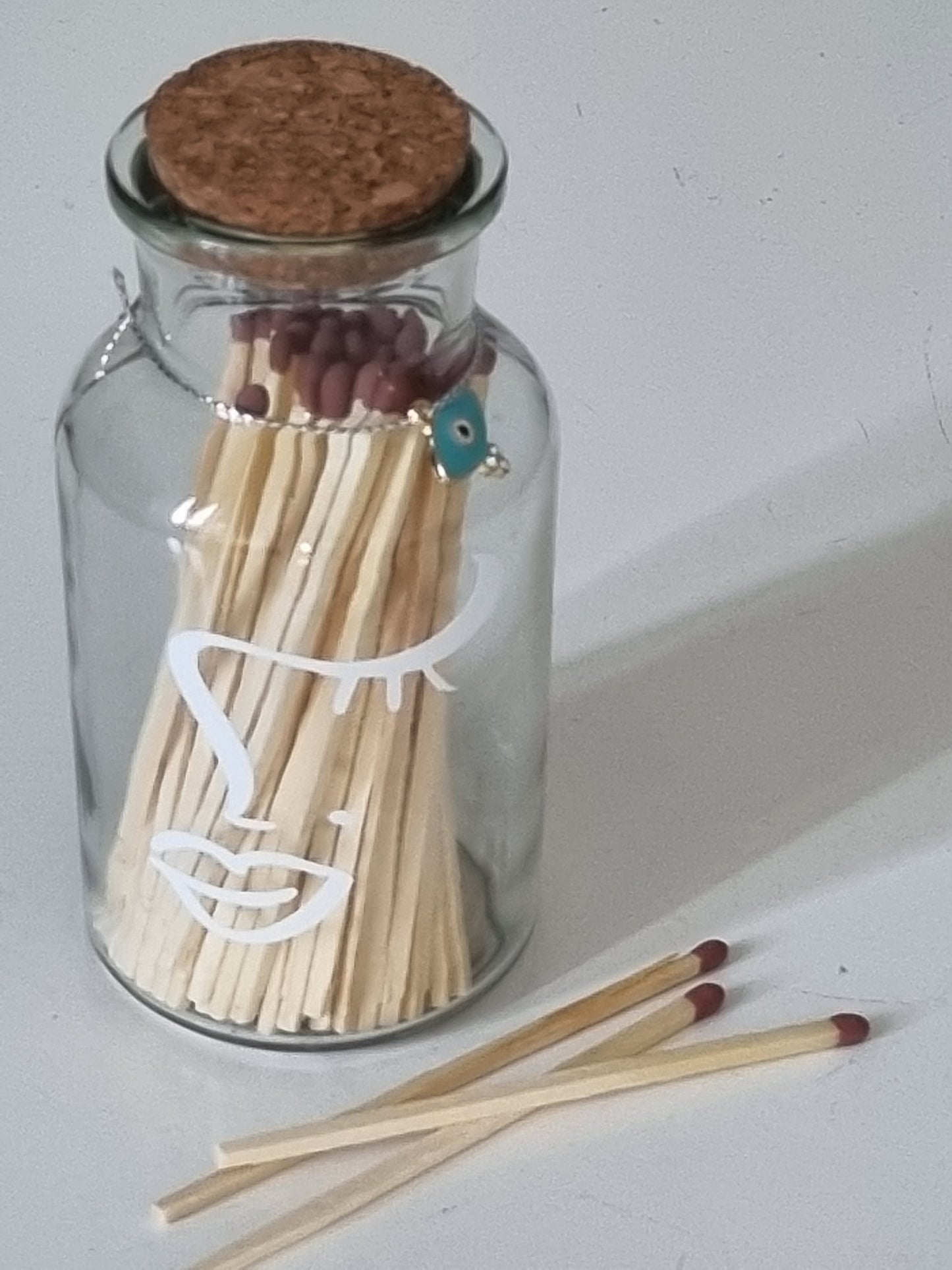 Large matches in a bottle