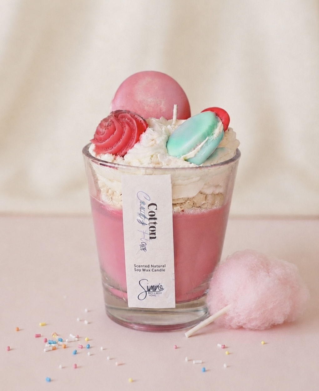 Cotton candyfloss scented candle