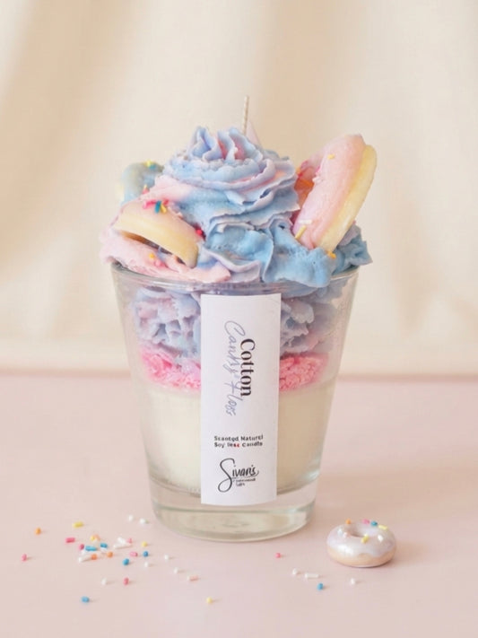 Cotton candy floss scented candle
