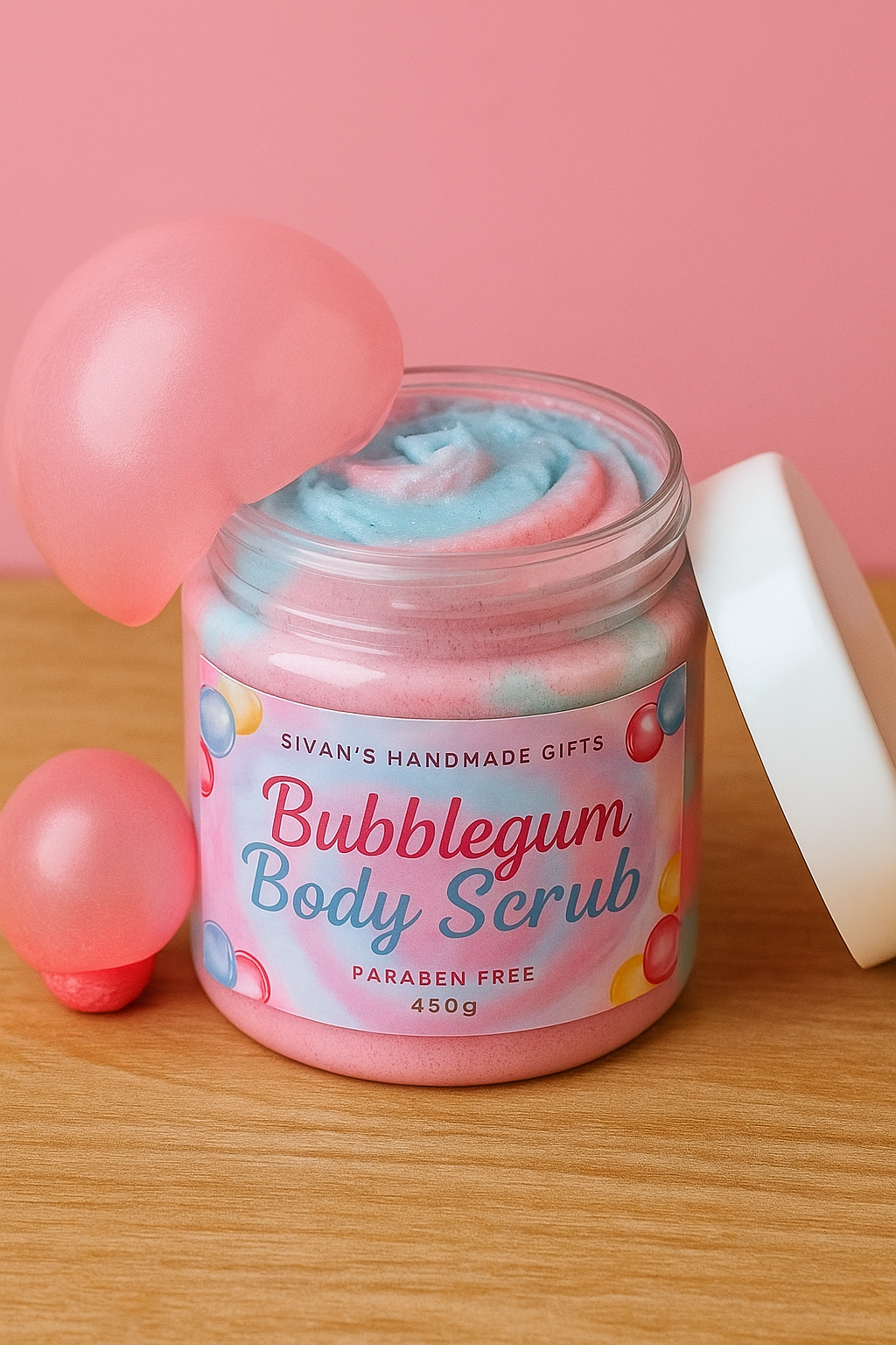 Bubblegum body scrub