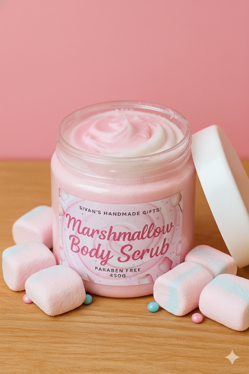 Marshmallow body scrub