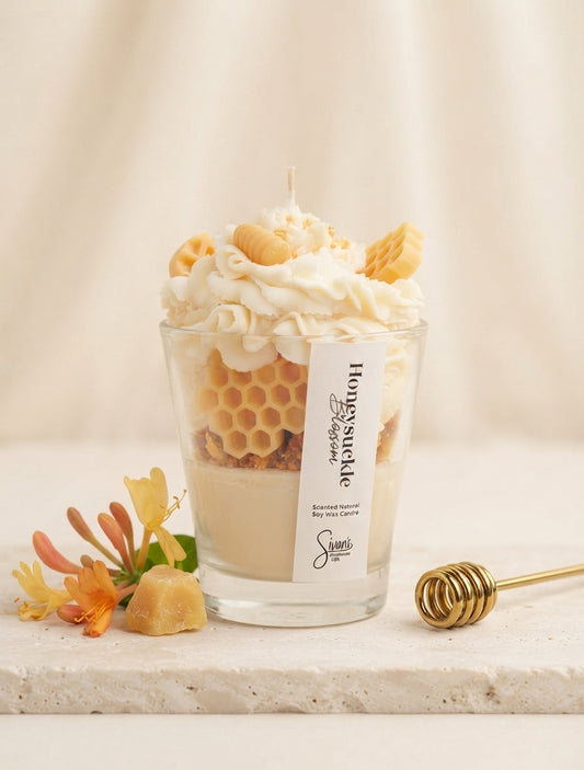 Honeysuckle scented soy candle