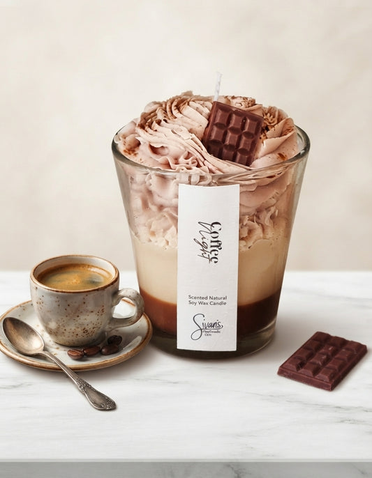 Coffee scented candle