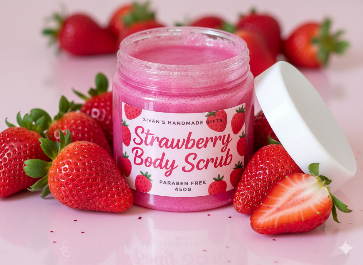 Strawberry body scrub