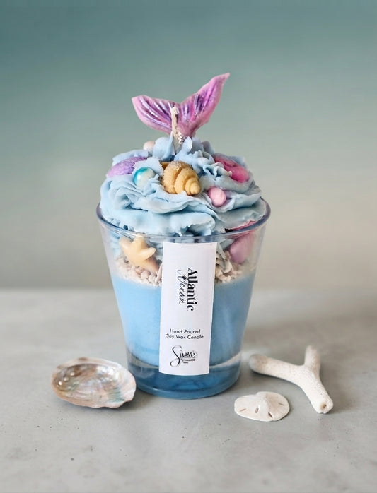 Mermaid Atlantic Ocean scented soy candle