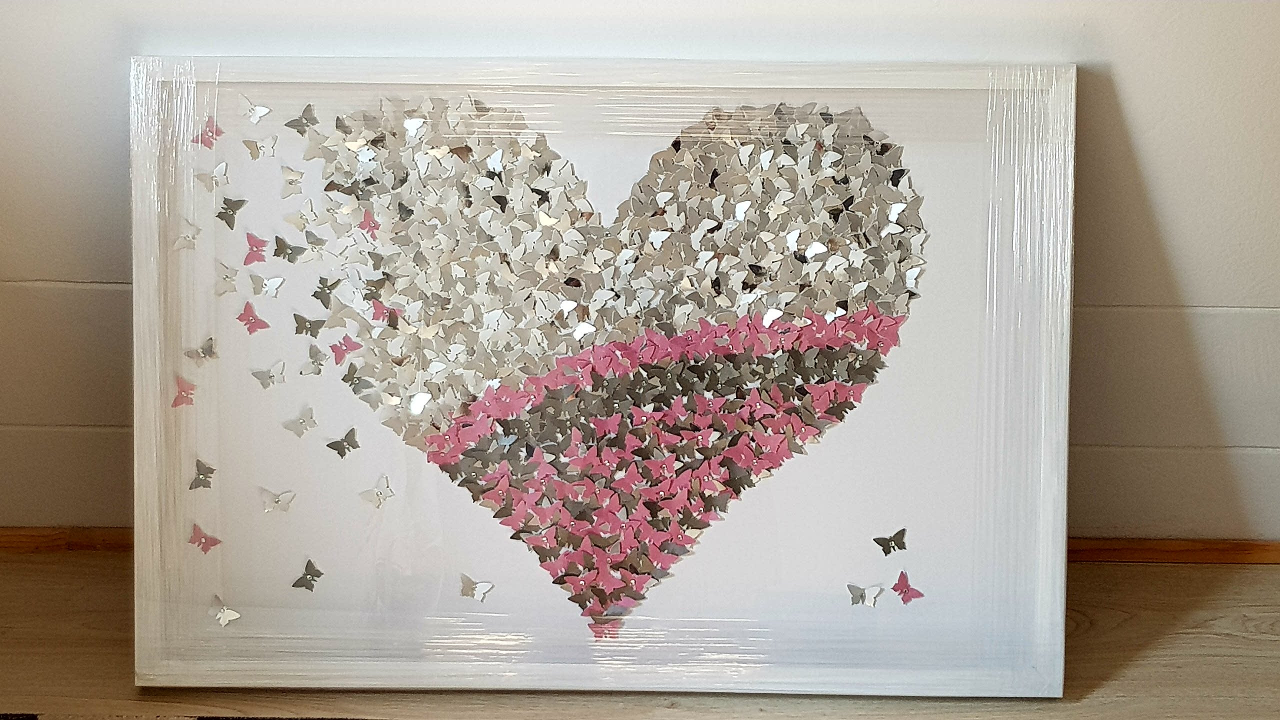 3D butterfly heart with frame – Sivan's Handmade gifts